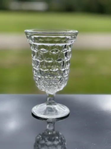 (1) Fostoria American Water Goblet Ice Tea Footed Glass Stemware 6oz Parfait