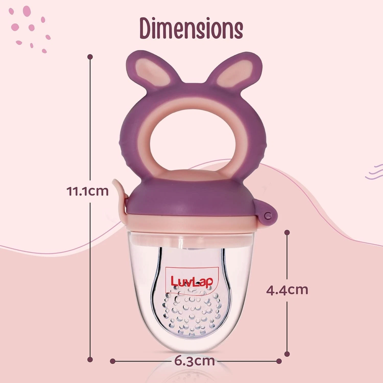 Silicone Baby Food Feeder LuvLap Fruit Nibbler Pacifier with Extra Mesh
Opens in a new window or tab