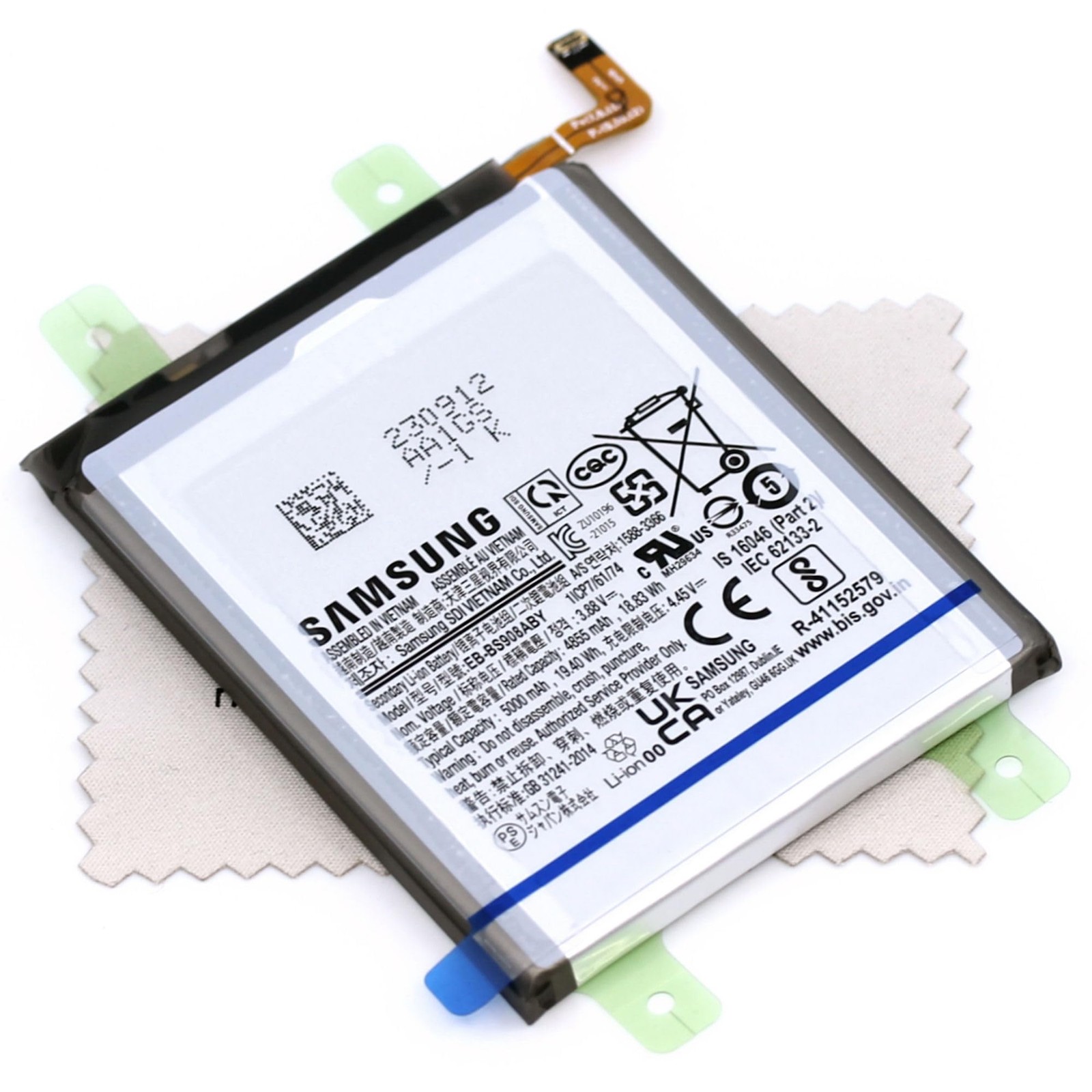 Batterie EB-BS908ABY pour réparer un Samsung S22 Ultra qui se décharge vite