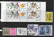 ANDORRA small selection of M and U stamps