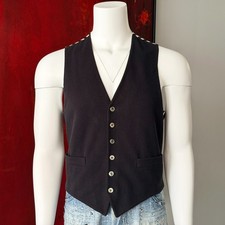 MOSCHINO CHEAP and CHIC cotton vest size 50 from 1990s black ribbed knit