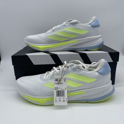 Adidas Supernova Ease Running Shoes Men's size 11.5 White Silver Yellow Athletic