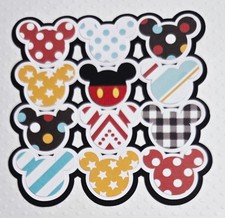 Mickey Mouse Mat 3.75"x3.75". Scrapbook, Card Making Paper Piecing