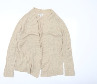 Beigefarbener Damen-Cardigan Pullover Größe 14 von Coldwater Creek