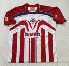 Camiseta local Reebok Chivas de Guadalajara 2006/2007 FIRMADA POR EL EQUIPO mediana