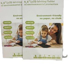 Quantity 2 - 8.5-Inch LCD Writing Tablets Drawing w/ Stylus, Erase Button NEW