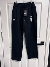 Under Armour UA Icon Fleece Loose Fit Sweatpants Men s Small Navy NWT