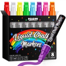 Car Window Markers for Auto Glass Washable - Liquid Window Chalk Markers Pen