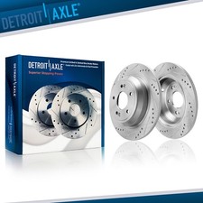 12.36" Rear Drilled Disc Brake Rotors for 2009-2018 Hyundai Genesis G80 Kia K900