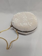 VTG hand beaded in Japan Schildkraut bros evening bag small gold theme chain