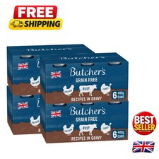 Natural Grain Free Wet Dog Food Variety Pack, 24 Cans - 9.6kg, Delicious Gravy 0.16 per kilo