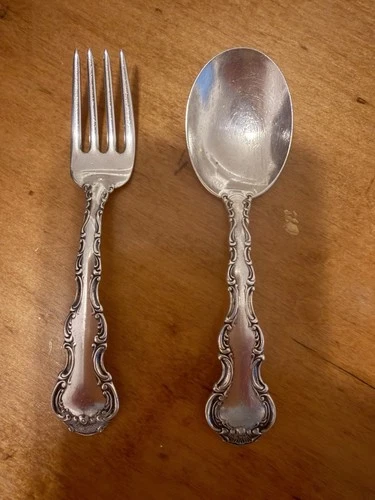 Gorham Strasbourg Sterling Silver Baby Set Fork & Spoon