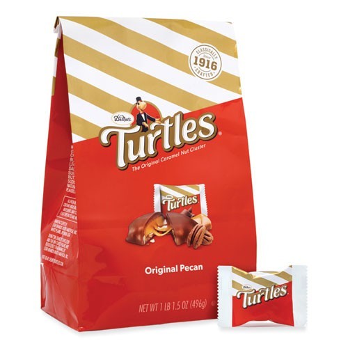 DeMet's Original Turtle Bites, Original Pecan, 1 lb, 1.5 oz Bag