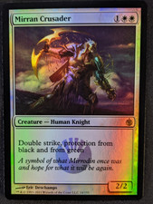 Mirran Crusader FOIL – Mirrodin Besieged – NM – Double Strike Pro Black/Green