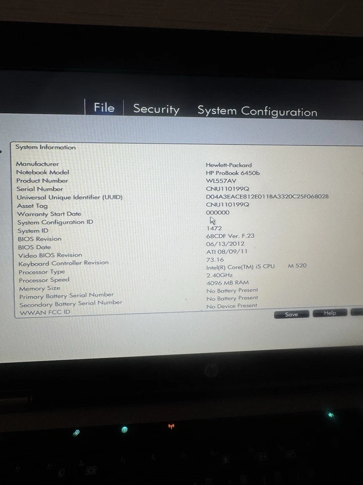 Lot Of  5 HP Laptops ProBook 6450b I5 M520 4gb No HDD,  No Charger Bad Battery - Image 4 of 4