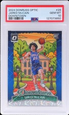 2024 Donruss Optic Jared Mccain #28 PSA 10 Downtown Basketball Gem Mint Panini