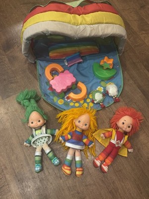 Vintage 1983 Rainbow Brite Color Cottage (3) Dolls (2) Sprites and Accessories
