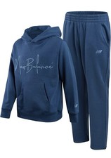 New Balance Boys Premium Fleece Hoodie  Jogger Set Size 5/6 Blue, New W/Tags