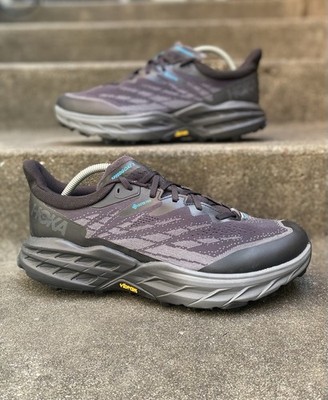 Hoka Speedgoat 5 GTX Spike Mens 11 D Black Gore-Tex Hiking Shoes 1133550 BBLC