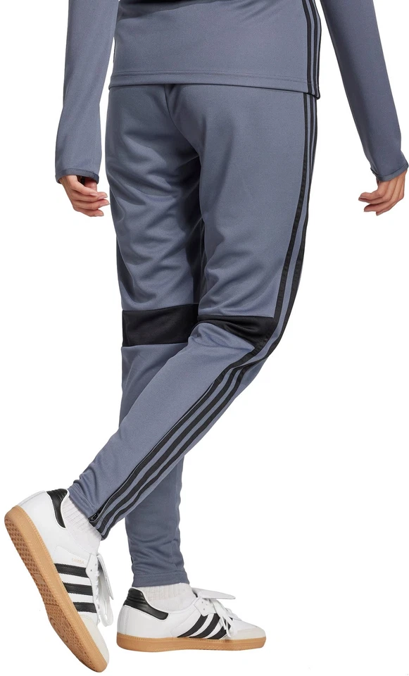 adidas Tiro 25 Essentials Womens Training Pants Grey Football Trackpants Ladies - Image 2 of 4
