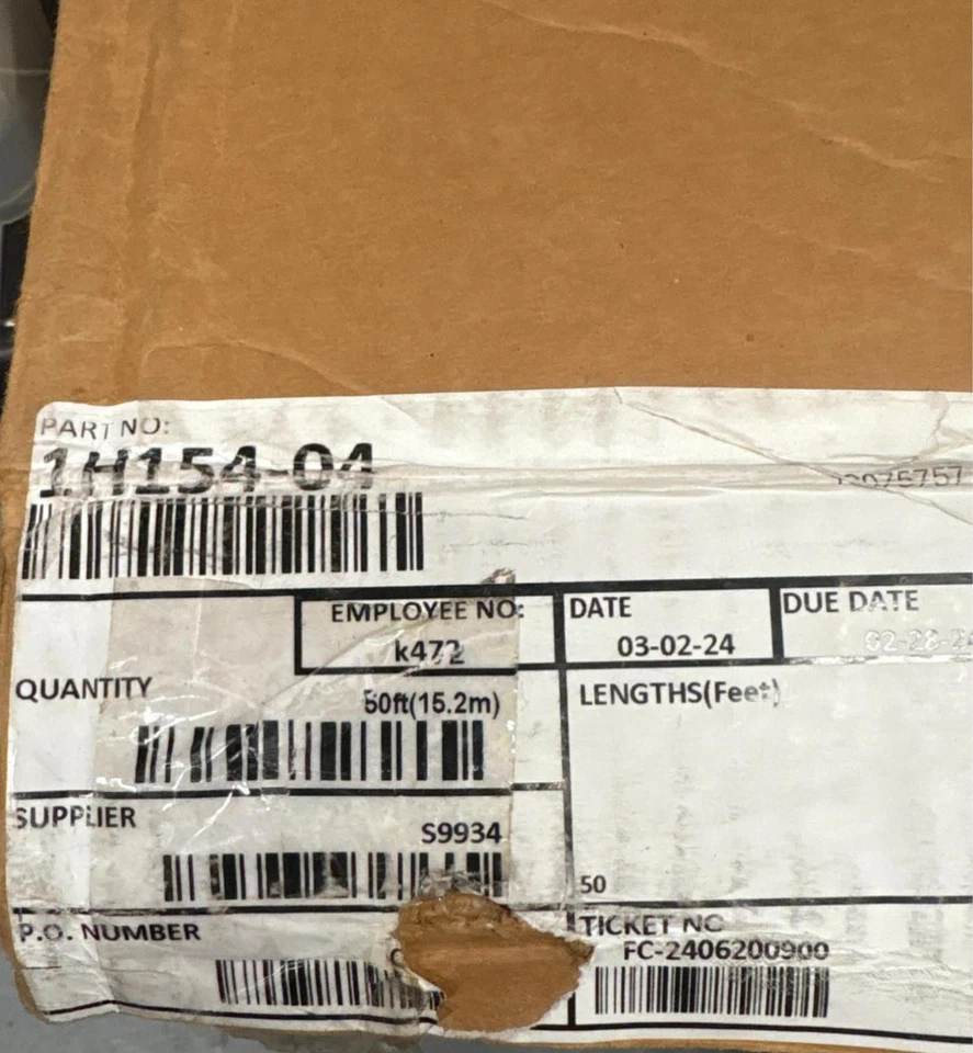 1H154-04 Hydraulic Hose 1/4 ID 1/2 OD 300 PSI 50 ft Roll Industrial Use - Image 2 of 3