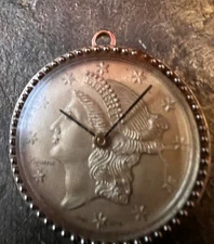 American Liberty Morgan Coin Lucerne Swiss Women's Pendant Watch/For Repairs