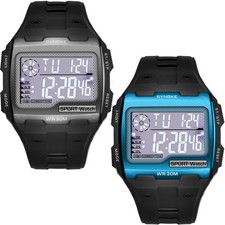 Men Waterproof Digital Sports Watch Military Tactical LED Backlight Wristwatch