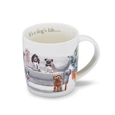 Cooksmart Curious Dogs It's a Dogs Life Barrel Mug