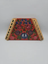 Vintage Russian Lap Harp 15 String Hand Painted Flowers