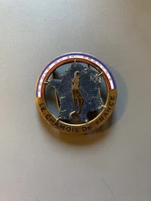 brevet médaille insigne broche ski ESF chamois de France 1945 Augis-Lyon vintage