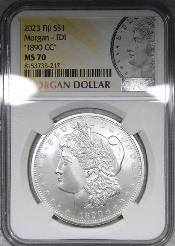 2023 1890-CC Figi Morgan Silver Dollar NGC MS70