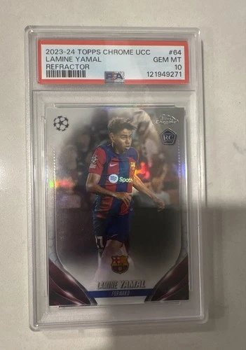 2023-24 Topps Chrome UEFA Club Competitions-Lamine Yamal #64 Refractor(RC) PSA10