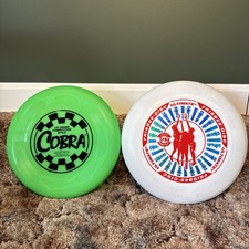 Lot Of 2 Competition Flying Disks Frisbee Disks 155g And 175g Cobra And Whamo