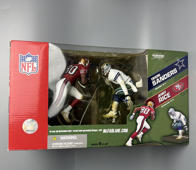 McFarlane NFL Deion Sanders VS Jerry Rice 6 in Action Figure Set McFarlane NFL Deion Sanders VS Jerry Rice 6 in Action Figure Set