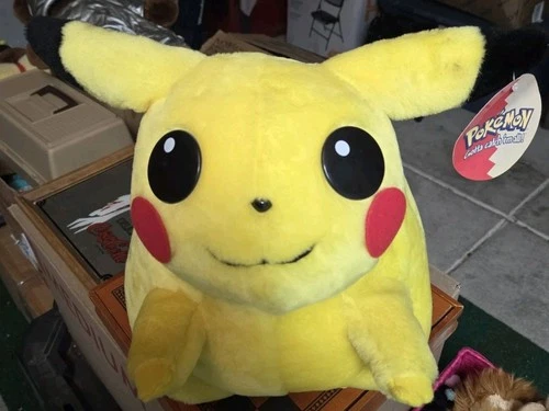Vintage 1999 13” Pikachu Plush Toy Large Pokemon Jumbo Fat Nintendo Play By Play
