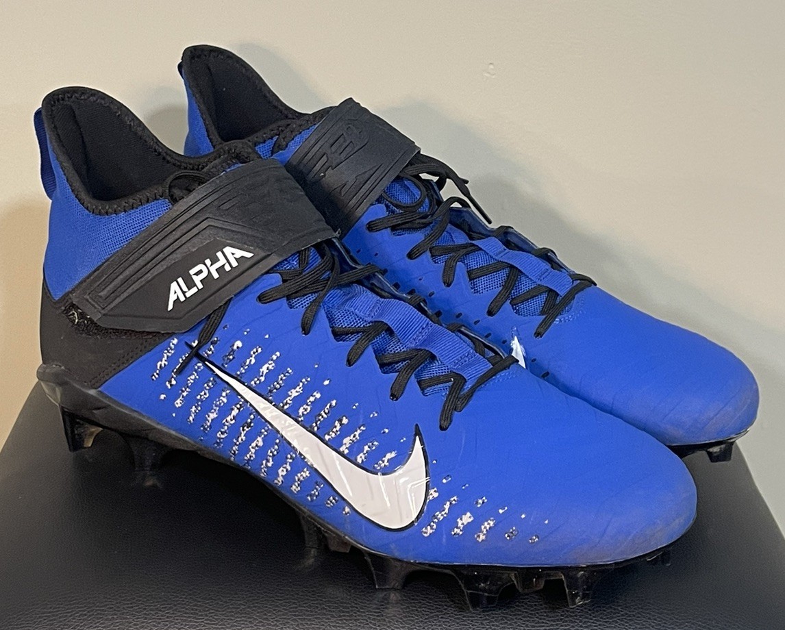 Nike Men’s 14 Alpha Menace Pro 2 MID Football Cleats Black Blue AQ3209 402 NEW Sz 12.5] Nike Alpha Menace Pro 2 Mid Football Cleats Blue  main image 3