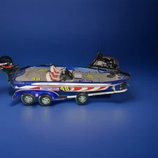 Rare Lowe’s Bass boat With Trailer And Cummins Racing Truck VHTF