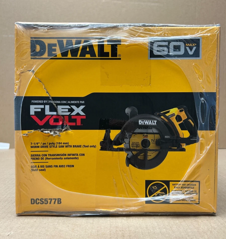 [NEW] (DCS577B) DEWALT FLEXVOLT 60V MAX 7-1/4 in. Cordless Worm Drive Style Saw - Image 2 of 4