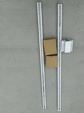 Lot Of 2 PCS Hampton Bay 4ft-2400W  White Linear Track Rail Sections+Power Feed