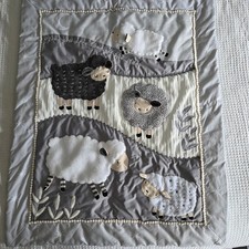 Lambs Ivy Crib Bedding Set Grey Sheep Stars Nursery Comforter Dust Ruffle