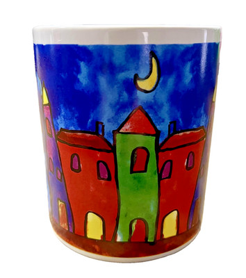 Winter City Coffee Mug By Cooper Nielsen Age 8 1997 by Kids Did It