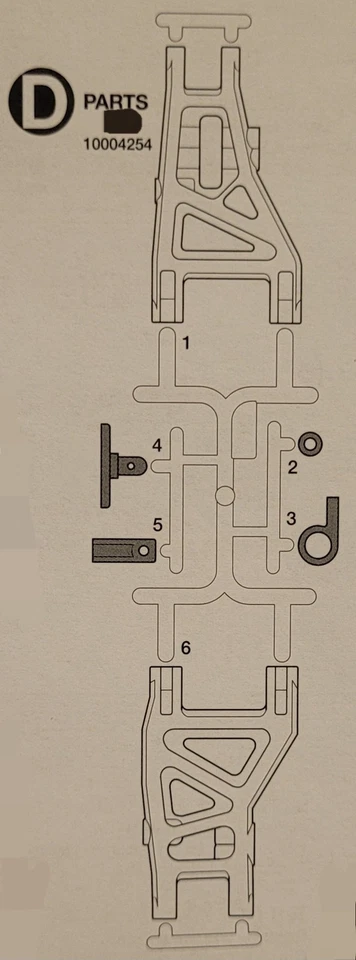 Querlenker unten D-Parts 0004254 D-Teile für Tamyia DT-02 & DT-03 - Bild 3 von 3