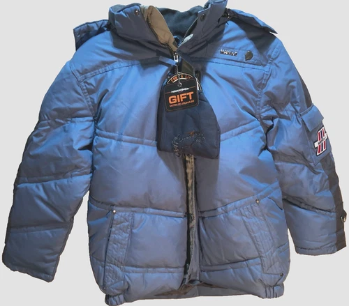 Hawke Outfitter BOYS Blue Down Puffer Zip Winter Ski Vintage 90s Jacket S/8 New