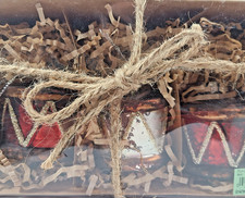 Christmas Tree Ornaments Drum Ornament Box Set of Three 3 