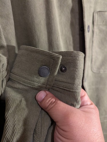 O'Neill Men's Trails Chore Coat Jacket Corduroy Snap Lightweight (B09) Sage - Picture 6 of 8