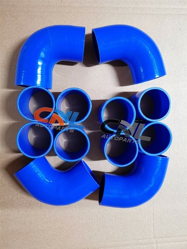 3" Aluminum Universal Intercooler Turbo Piping & BLUE Hose T-Clamp Kits 24pcs - Afbeelding 8 van 10