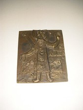 ŚW. ANDREAS Płyta z brązu Egino Weinert Mural Sztuka Kościół Wiara Retro