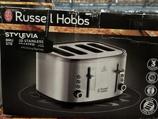 RUSSELL HOBBS Stylevia 26290  4 Slice Toaster - Stainless Steel (MINOR DENT)