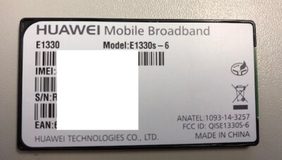 Huawei Mobile Broadband E1330S  Model: E1330S-6 UMTS-Modul 3G; Terra Tablet 1061