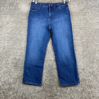 Gloria Vanderbilt Amanda Cropped Jeans Women's 14 Petite Blue